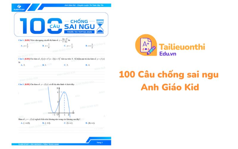 100 Câu chống sai ngu Anh Giáo Kid